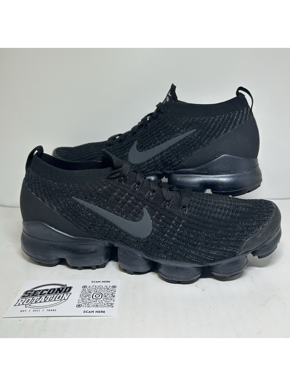 Nike Air VaporMax Flyknit 3.0 Triple Black - Size 8.5 - (AJ6900-004)